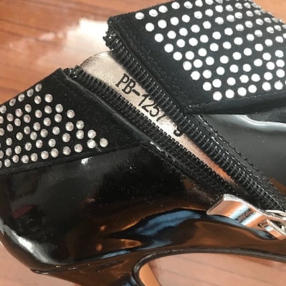 Fantasy brand Black Patent and Rhinestone Booties - Picture 4 of 5